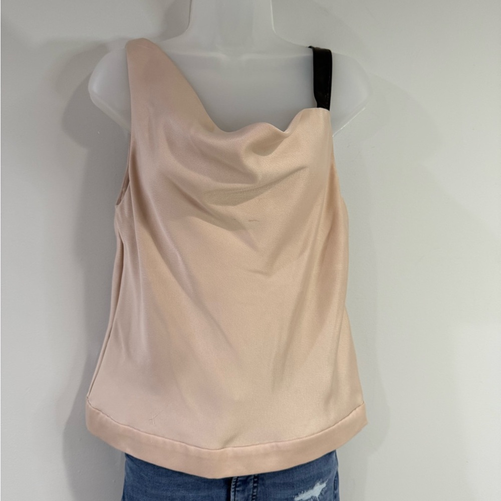 Dkny Tan Asymmetrical Camisole Top